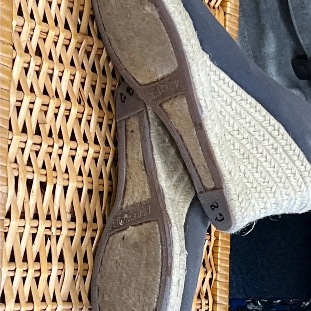 J. Crew Gray Cream Wedges Slip-On Comfort